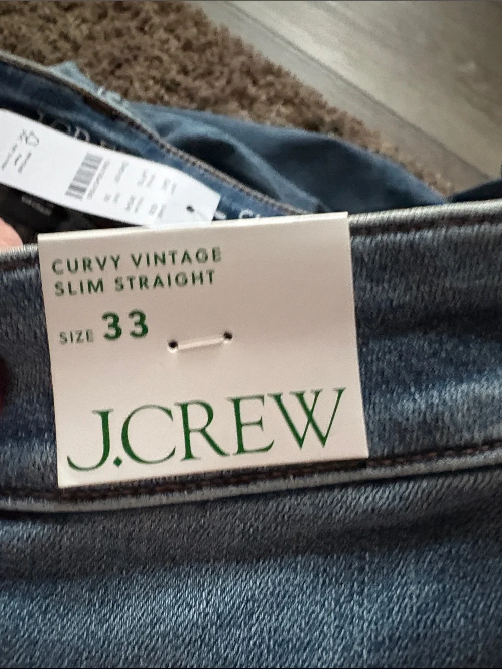 J. Crew Women’s Curvy Vintage Slim Straight Jeans - Medium Blue Wash